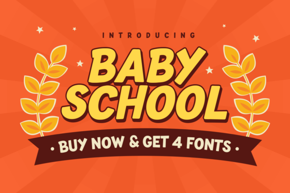 Baby School Font: A Display Typeface for Bold Web Design