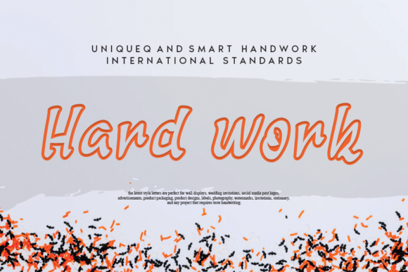 Hard Work Font: A Display Typeface for Crafters and Creators