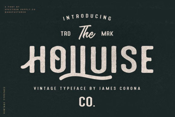Holluise Font: A Vintage Display Typeface for Makers and Creative Shops
