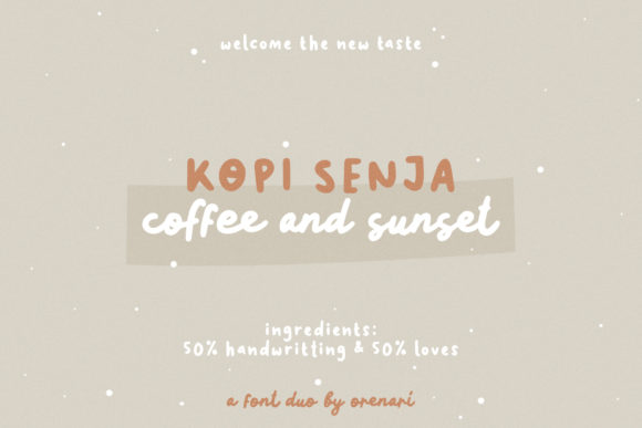 Kopi Senja Display Font for Modern Web Design