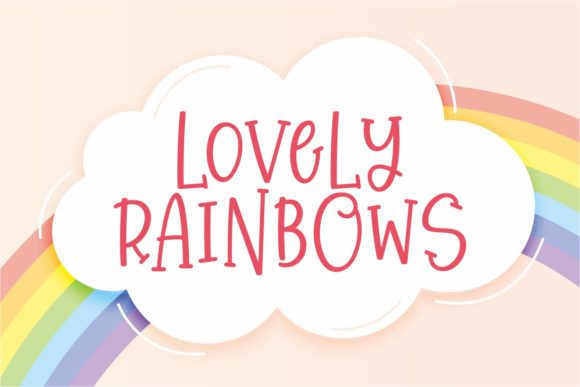 Lovely Rainbows Font for Handmade and Creative Projects