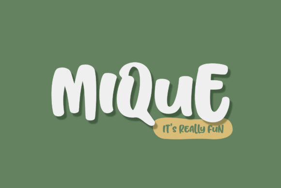 Mique Font: A Joyful Display Typeface for Creative Makers