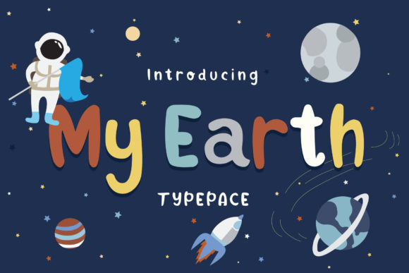 My Earth Font for Playful Web Design and Branding