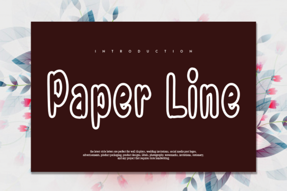 Paper Line Font for a Joyful Editorial Design