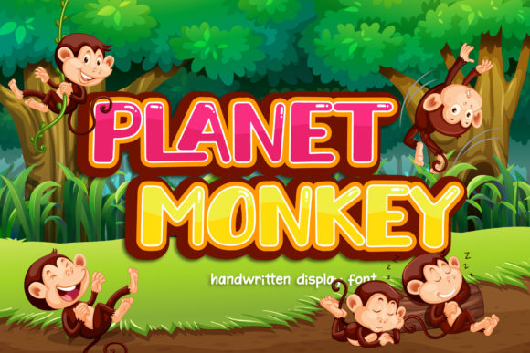 Planet Monkey Display Font for Joyful Brand Identity
