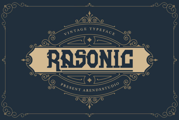 Rasonic Display Font for Editorial Design