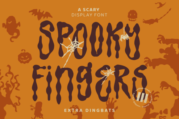 Spooky Fingers Font for Creepy Cute Halloween Designs