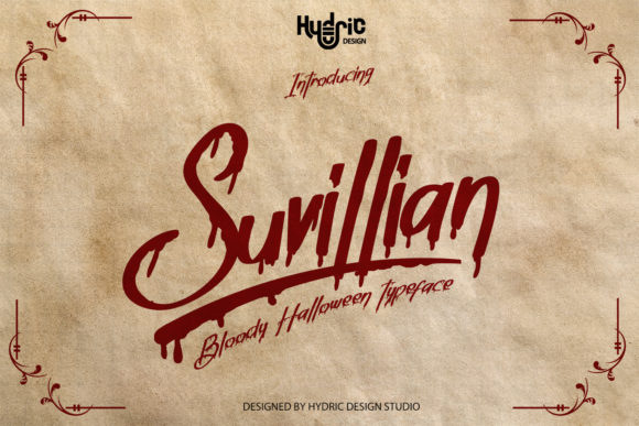 Suvillian Display Font for Dramatic Halloween Crafts