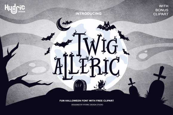 Twig Alleric Font: A Spooky Display Typeface for Creative Halloween Projects